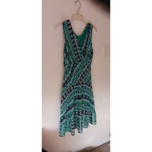 Women's Dress  by Rabbit Designs Size 12  NWT Lined Sleeveless    Green and blue